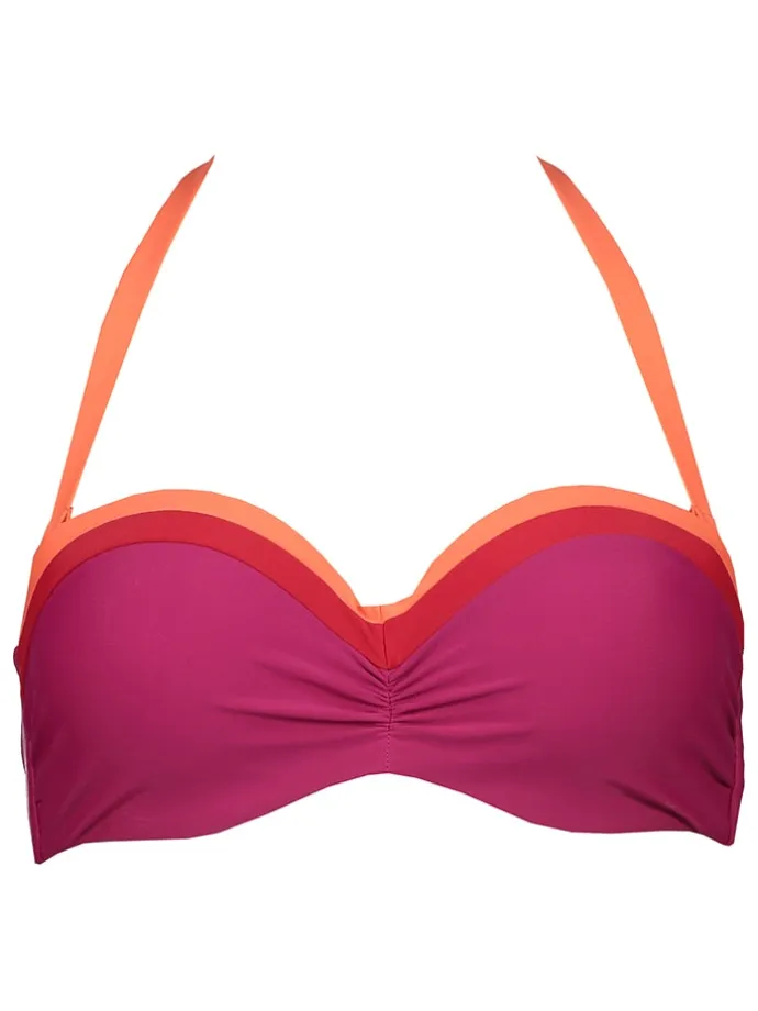Bikini-Oberteil "Yella" in Pink/ Orange