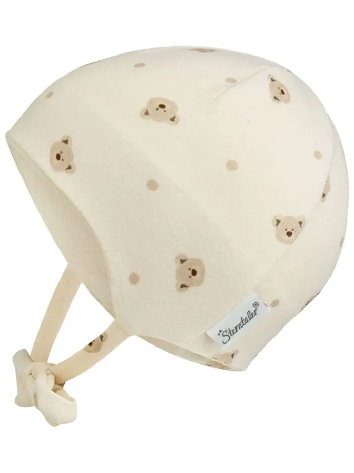 Bindemütze in Beige