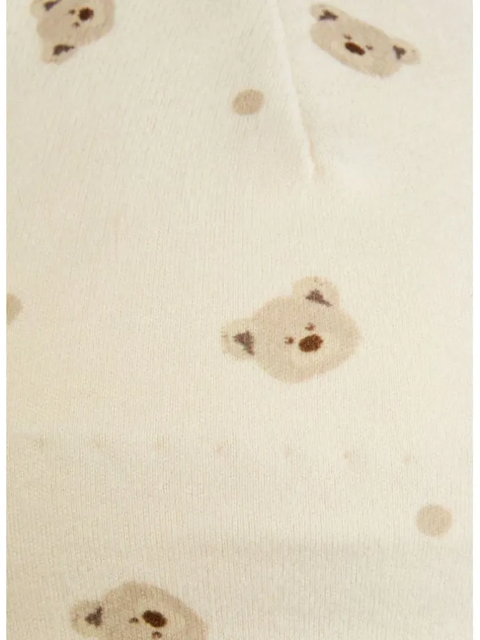 Bindemütze in Beige