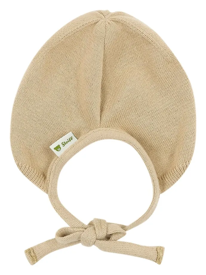 Bindemütze in Beige