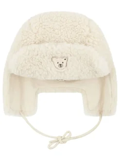 Bindemütze in Creme