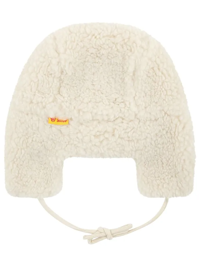 Bindemütze in Creme