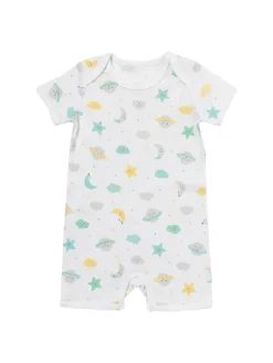 Bio Baby-Strampler kurzarm 2er-Pack in Beige