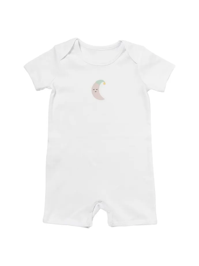 Bio Baby-Strampler kurzarm 2er-Pack in Beige