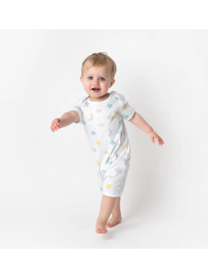 Bio Baby-Strampler kurzarm 2er-Pack in Beige