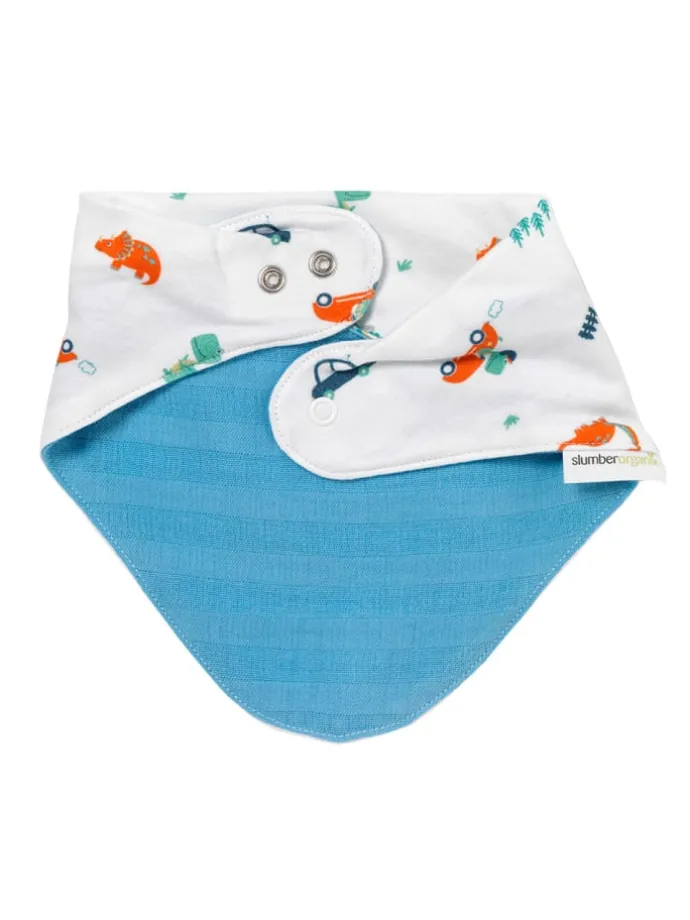 Bio Musselin Bandana in Blau