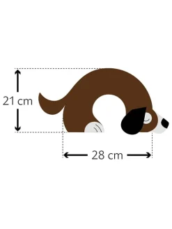 Bio-Körnerkissen für Nacken & Schultern "Hund Bobby" in Hellbraun - (H)10 cm