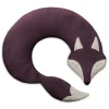 Bio-Körnerkissen "Fuchs Noah" in Lila - (L)50 x (B)4 x (H)10 cm