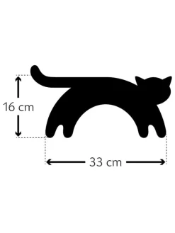 Bio-Körnerkissen "Katze Minina" in Grau - (L)47 x (B)4 x (H)10 cm