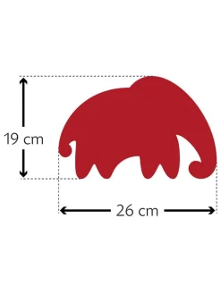 Bio-Körnerkissen "Leschifant" in Rot - (L)40 x (B)4 x (H)10 cm
