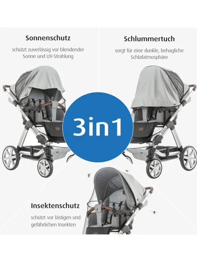 Bite Sonnen- und Insektenschutz grau in Grau ab 0 Monate