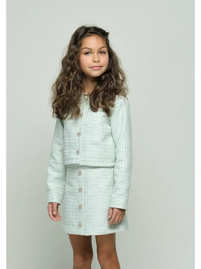 Blazer "Amy" in Grün/ Hellblau