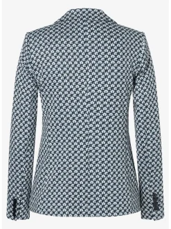 Blazer in Weiß/ Blau