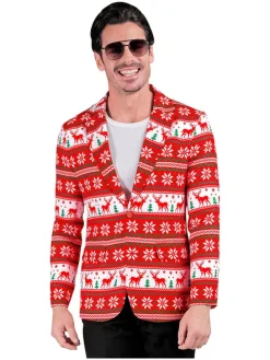 Blazer "Merry Christmas" in Rot/ Weiß
