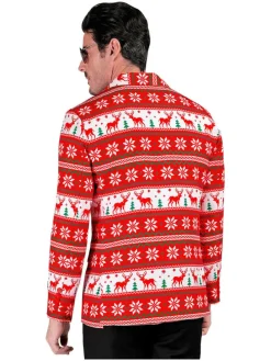 Blazer "Merry Christmas" in Rot/ Weiß