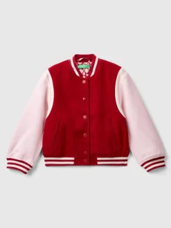 Blouson in Rot/ Rosa