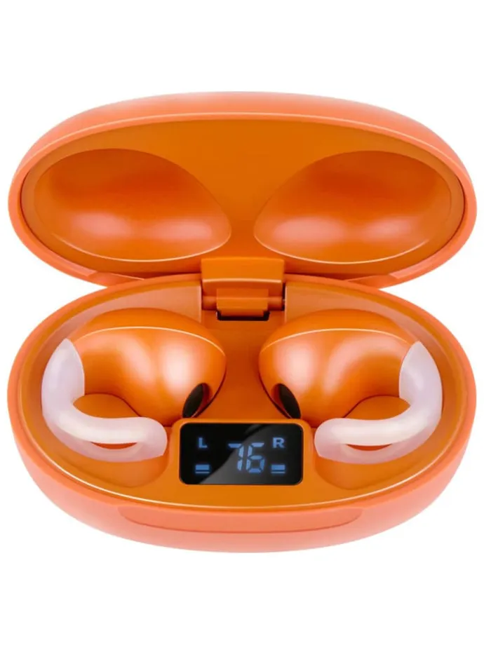 Bluetooth-Clip-on-Kopfhörer in Orange
