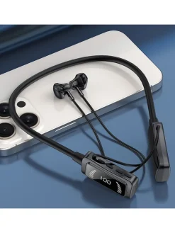 Bluetooth-Kopfhörer mit  Nackenbügel in Schwarz