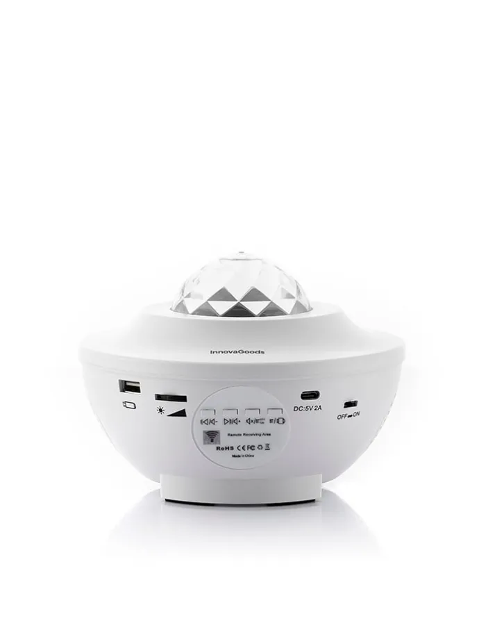 Bluetooth-Lautsprecher mit LED-Leuchte in Weiß - (H)12,5 x Ø 17 cm