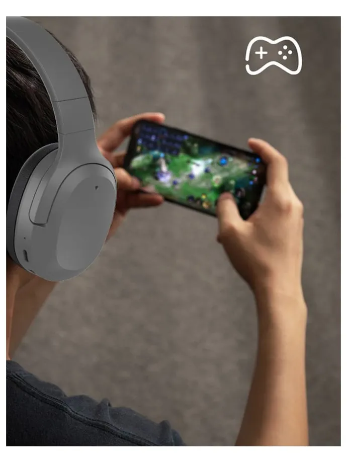 Bluetooth-On-Ear-Kopfhörer in Grau