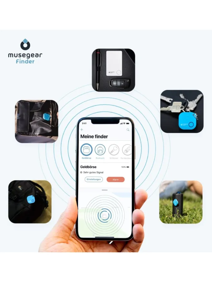 Bluetooth-Schlüsselfinder "Finder flat" in schwarz