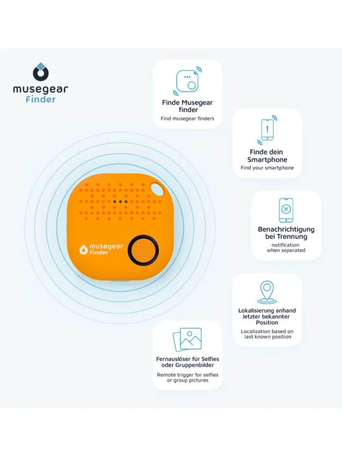 Bluetooth-Schlüsselfinder "Finder 2" in orange - 3er Pack