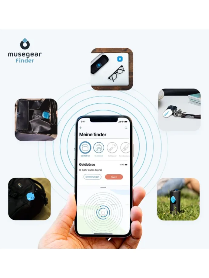 Bluetooth-Schlüsselfinder "Finder mini" in dunkelblau - 2er Pack