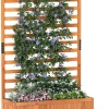 Blumenkasten mit Rankgitter 90x35x150cm in Orange