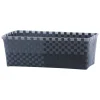 Blumenkorb "Ines" in Grau/ Schwarz - (B)41 x (H)18 x (T)14,5 cm
