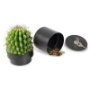 Blumentopf-Safe in Schwarz