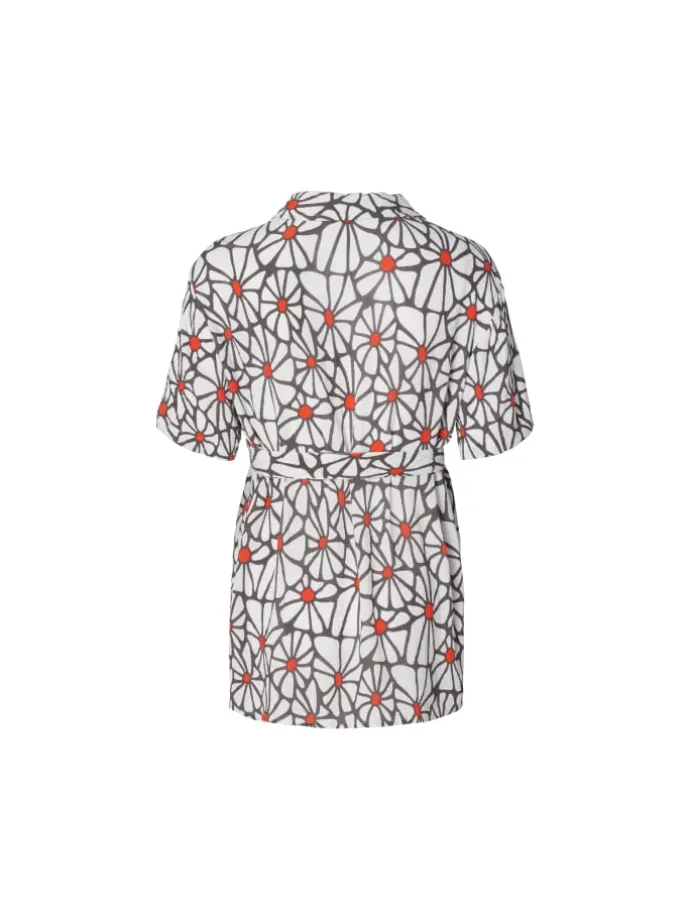 Bluse All Over Print in Three Color Flower