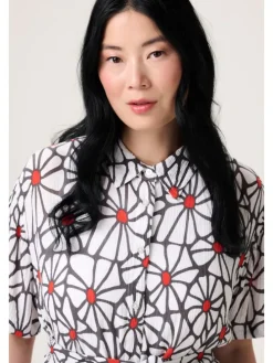 Bluse All Over Print in Three Color Flower