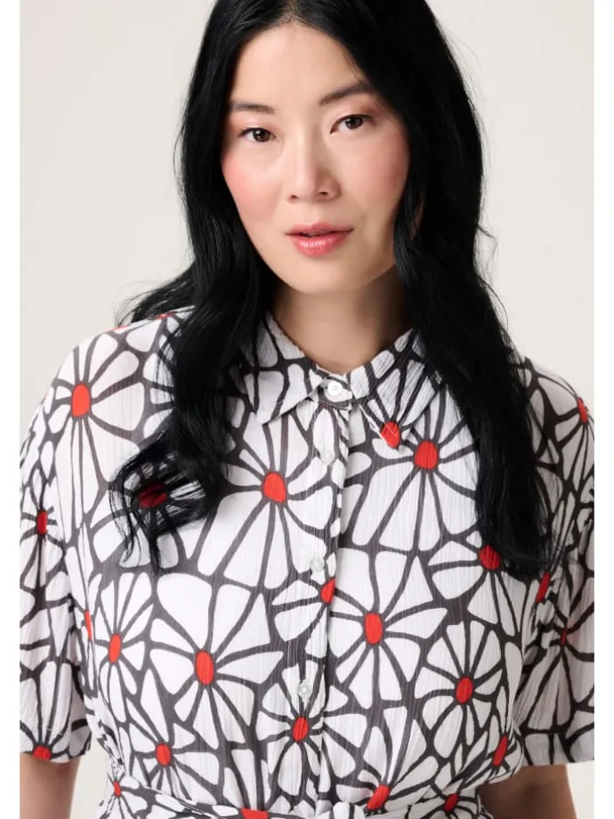Bluse All Over Print in Three Color Flower