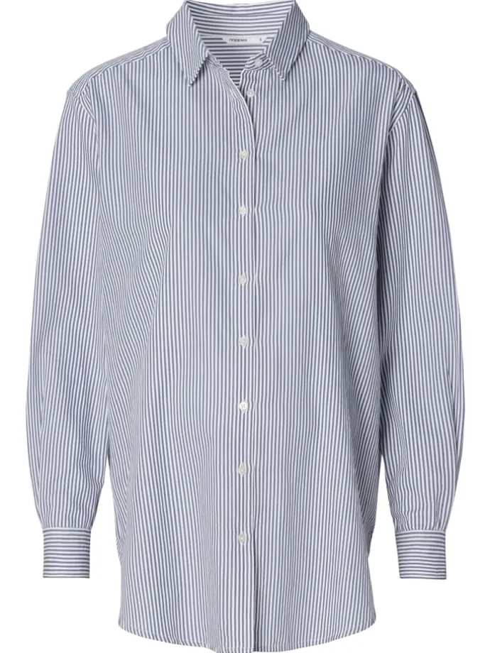 Bluse Arles in Gris blue Stripe