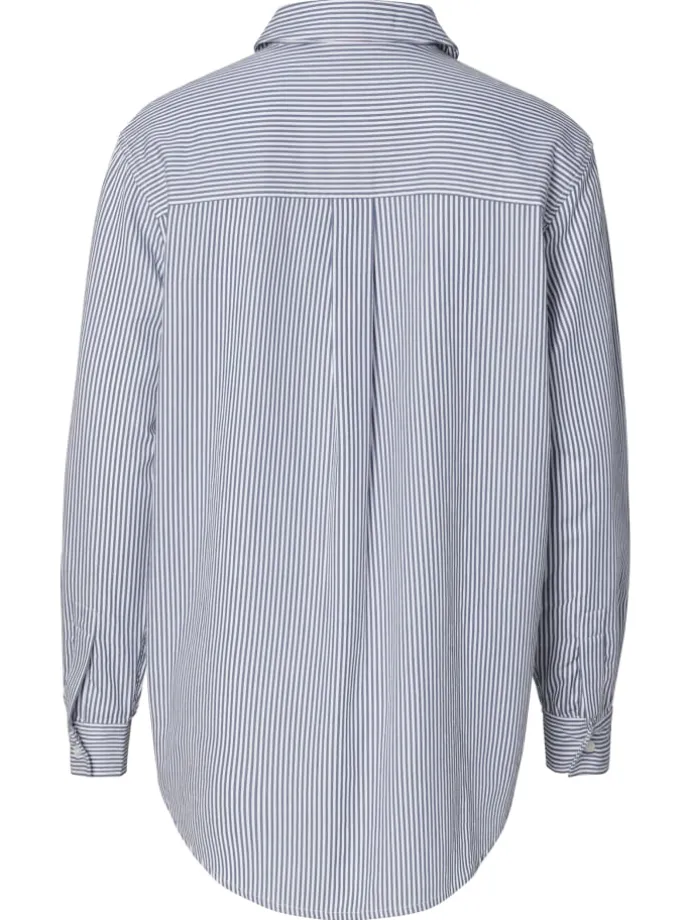 Bluse Arles in Gris blue Stripe