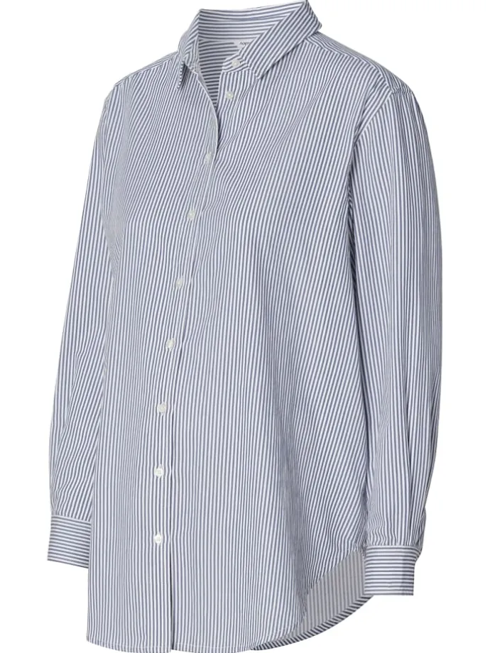 Bluse Arles in Gris blue Stripe