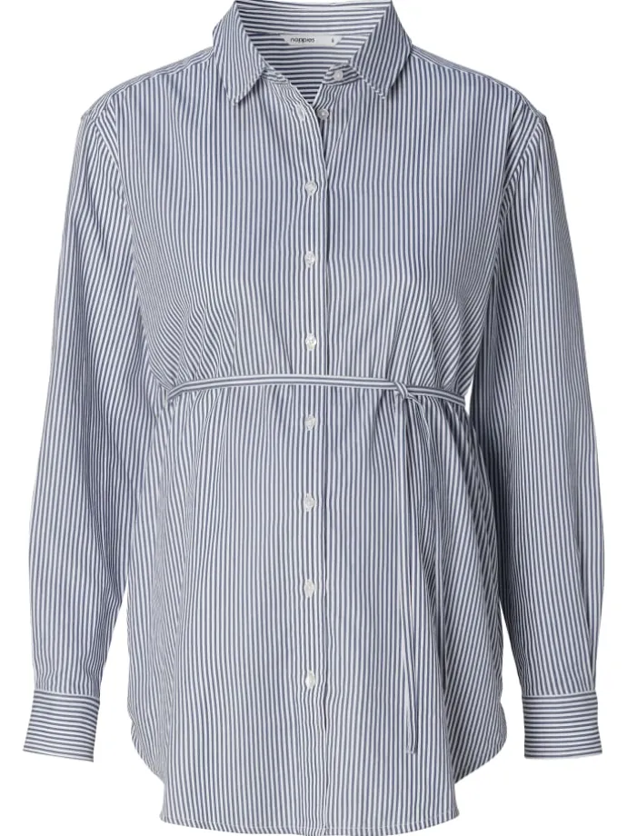 Bluse Arles in Gris blue Stripe