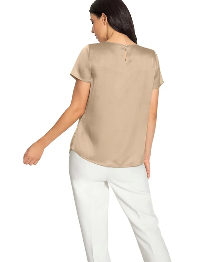 Bluse in Beige