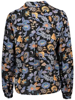 Bluse in Blau/ Bunt