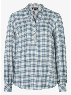 Bluse in Blau/ Weiß