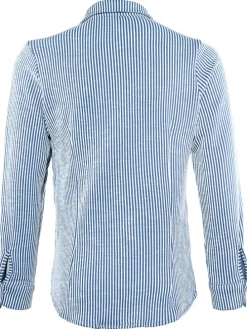 Bluse in Blau/ Weiß