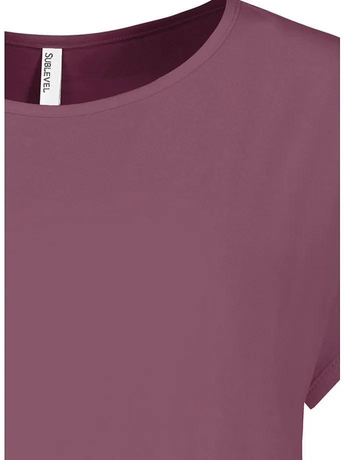 Bluse in Bordeaux