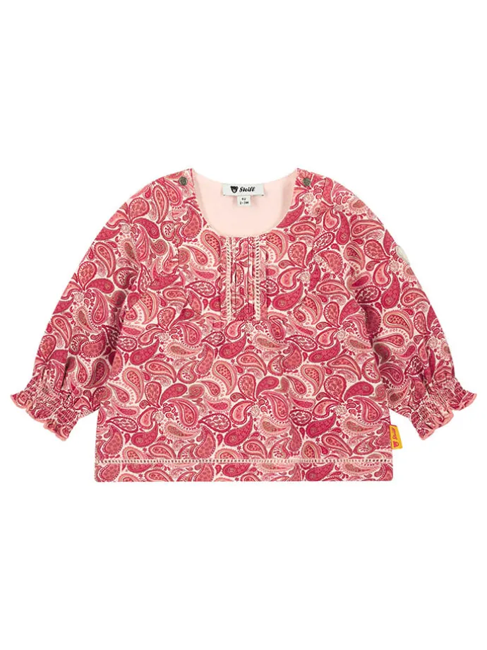 Bluse in Creme/ Rot