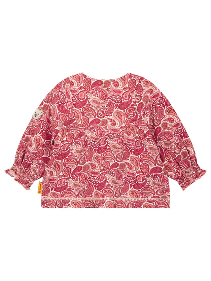 Bluse in Creme/ Rot