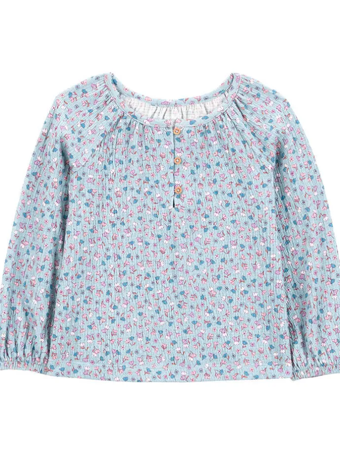 Bluse in Hellblau