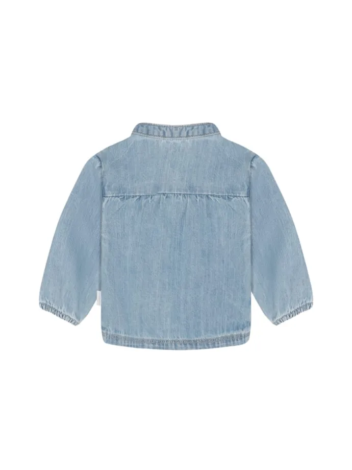 Bluse in Light Blue Denim