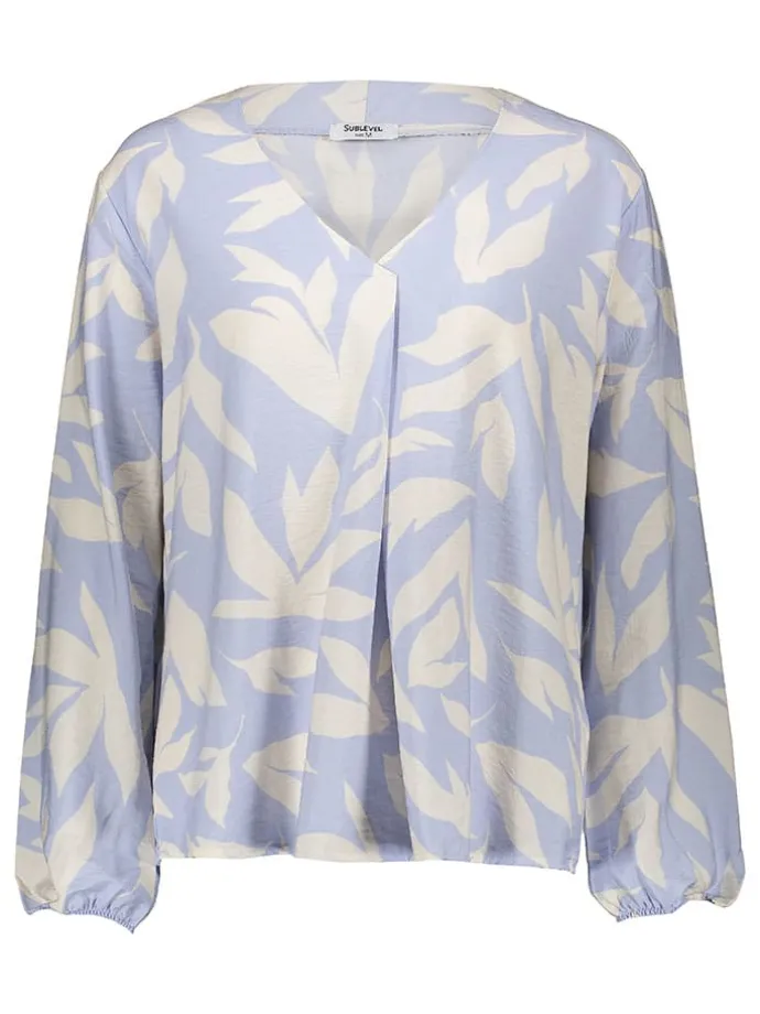 Bluse in Lila/ Creme