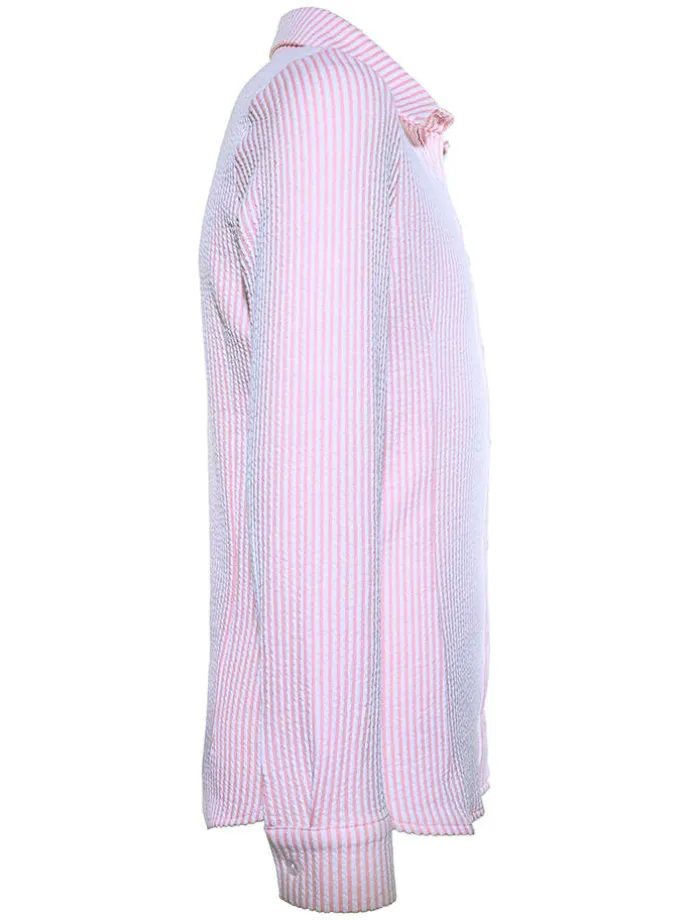 Bluse in Rosa/ Weiß