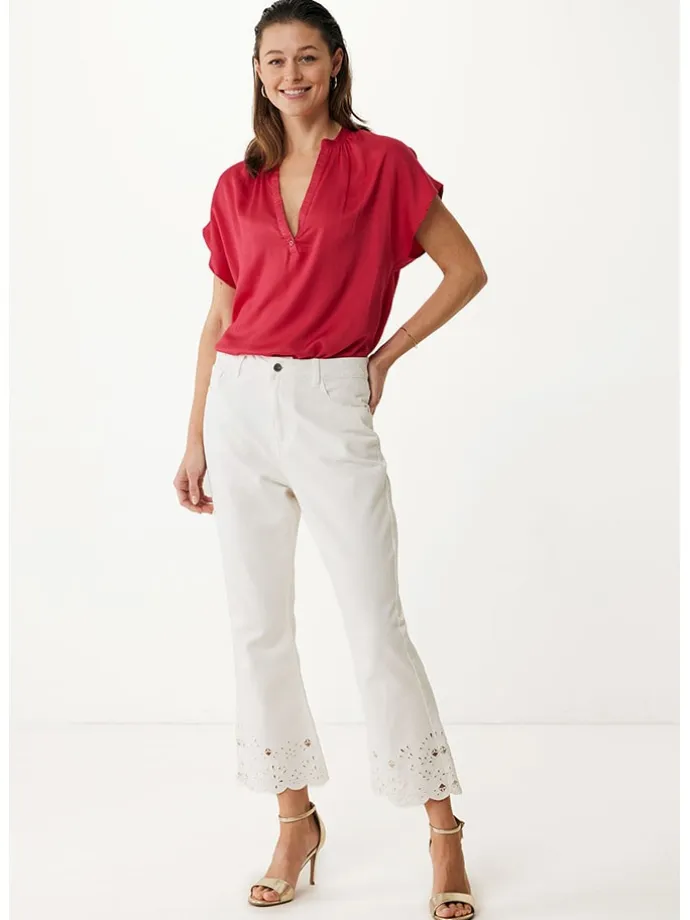 Bluse in Rot