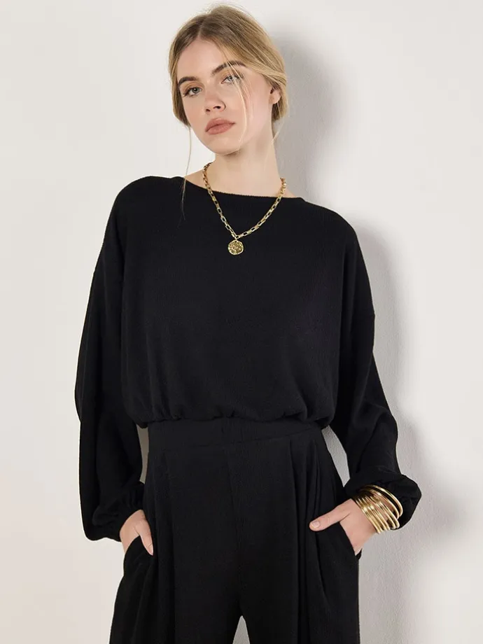 Bluse in Schwarz
